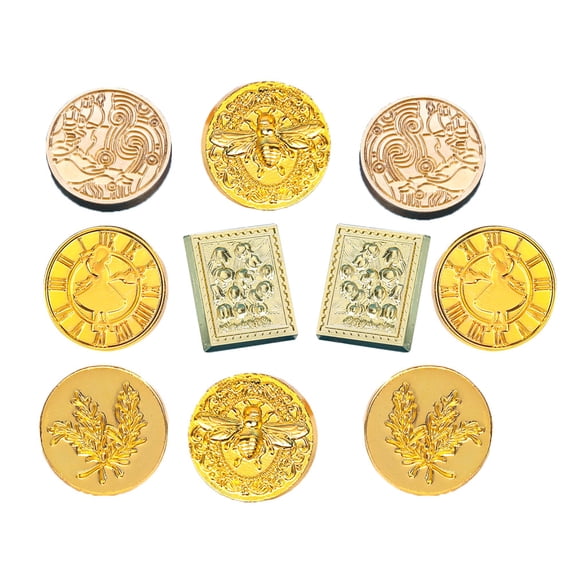 10CS Wax Seal Stamp Set, Retro Classical Wax Sealing Stamp Crafts Wax Seal Stamp Kit
