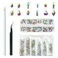 thumbnail image 1 of 1728-4320 Nail Flat Back Rhinestone Black  As described, 1 of 4