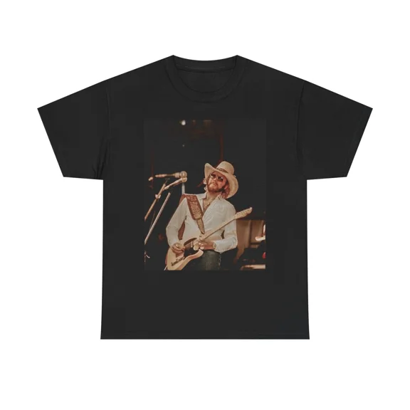 Hank Jr Graphic T Shirt Vintage Country Poster Unisex Heavy Cotton Tee