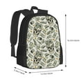 thumbnail image 3 of Daiia Skull with Cash Backpack for Men and Women -Durable Backpack Large Capacity, Water-Resistant Bag with Adjustable Straps and Laptop Compartment, 3 of 9