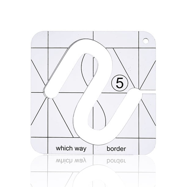 Acolchado transparente Diseño hueco Regla Máquina de coser Máquina de posicionamiento Plantillas Stencil DIY Patchwork Equipo Suministros para el hogar E Jumpingount HA011139-05