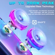 JYX Karaoke Machine, Home Karaoke Party Speaker for Adults, Bluetooth Speaker with 2 Microphone, Dazzling Light