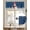 Blue, variant on Teal Green Khaki Retro Gradient Kitchen Valances for Windows Abstract Watercolor Valance Curtains for Kitchen /Living Room/Bedroom/ Bathroom Decor, 54"x18 " ,Rod Pocket 1 Panel,