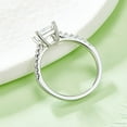 thumbnail image 2 of Princess Cut 1CT Moissaite Engagement Ring, Half Eternity Promise Ring,Anniversary gift for women In 925 Sterling Silver, 2 of 6
