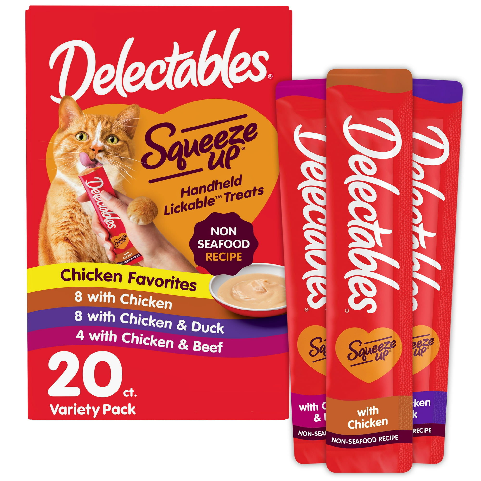 Hartz Delectables Squeeze Up Variety Pack Lickable Wet Cat Treats