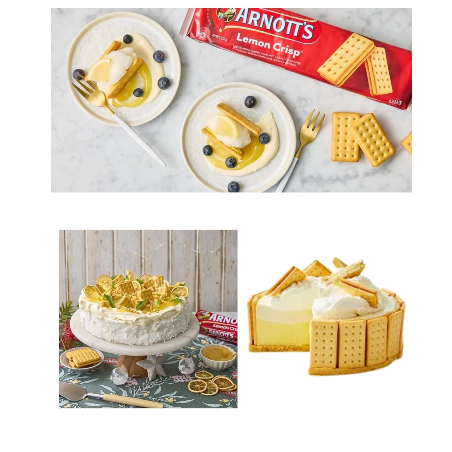 Combo Packs - Tim Tam Chocolate Biscuits – Assortment Packs - 1 Original, 1 Double Coat, 1 Chewy Caramel, 1 White, Monte Carlo Jam Biscuits & Lemon Crisp Biscuits, Great Family Treats (Value 6 Pack)