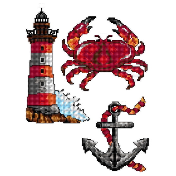 "Marine Life" 176CS Counted Cross-Stitch Kit