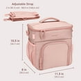 thumbnail image 7 of Bentgo Prep Deluxe Multimeal Bag - Premium Insulation with Water-Resistant Exterior & Interior, Holds 5 Meals, Keeps Meals Warm or Cool for up to 8 Hrs - Great for All Day Meal Prep (Blush), 7 of 7