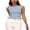 Blue, variant on LMLYSoH Women's Solid Color Tank Tops, Fashion Sleeveless Round Neck Ruffle Hem Smocked Tops