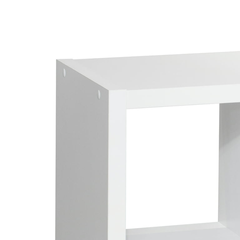 MOLES 13 Inch Cube Storage Organizer Shelf with Extra Thick Exterior Edge Room Open Storage Shelf Divider Bookcase 8 Cube White