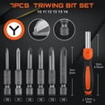 thumbnail image 2 of MKEUDQ-7PCS Triangle Screwdriver Set Triangle Bit Set S2 Alloy Steel 2"/50mm 1/4 Hex-Shank Tamper-Proof Security Bit TA18 TA20 TA23 TA25 TA27 TA30 TA46, 2 of 4