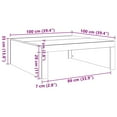 thumbnail image 2 of vidaXL Coffee Table Black Engineered Wood 39.4 in Simple Style Square, 2 of 5