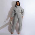 thumbnail image 5 of YUHAOTIN Sweatsuit Outfits for Women 2 Piece Set Fashionable Casual Solid Color Knitted Long Sleeve Turtleneck Fringe Sweater Set Track Suit for Womens Fall Fashion 2024, 5 of 8