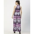 thumbnail image 4 of Moomaya Halter Neck Full Leg Printed Rayon Jumpsuit - Women's Summer Jumpsuit, 4 of 9