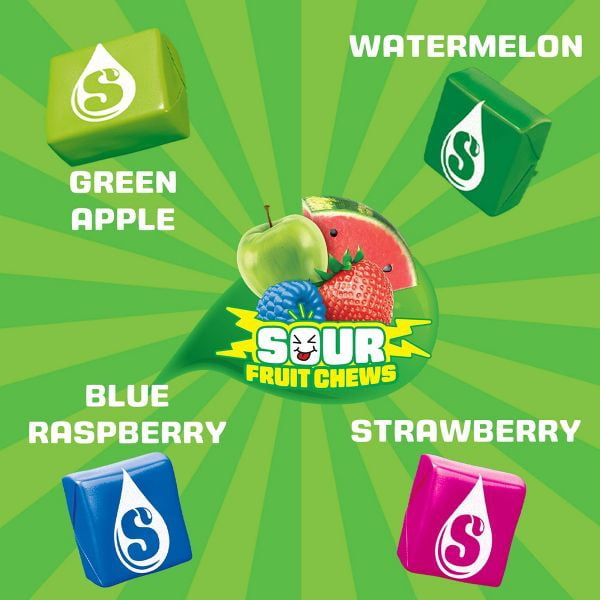 Starburst Sour Sharing Chewy Candies - 15.6oz-4 pack-with candy pack