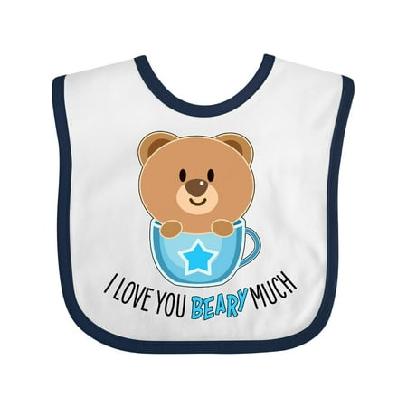 

Inktastic I Love You Beary Much- Cute Bear in Tea Cup Gift Baby Boy or Baby Girl Bib