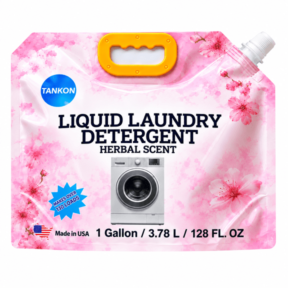 TANKON Liquid Laundry Detergent, Herbal Scent, 1 Gallon, 128 fl oz, Up to 130 Loads