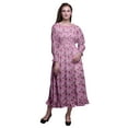 thumbnail image 1 of Bimba Ladies Printed Boho Gypsy Summer Smocked Maxi Long Beach Dress-XXX-Large, 1 of 5