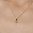 thumbnail image 3 of Gem Stone King 14K Yellow Gold Ecstasy Mystic Topaz and Red Garnet Pendant Necklace for Women | 0.88 Cttw | Gemstone November Birthstone | Pear Shape 7X5MM | With 18 inch Chain, 3 of 6