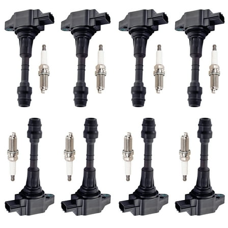 8 Ignition Coils and 8 Iridium Spark Plugs Compatible with 2008-2015 Nissan Pathfinder NV2500 Replacement for UF551