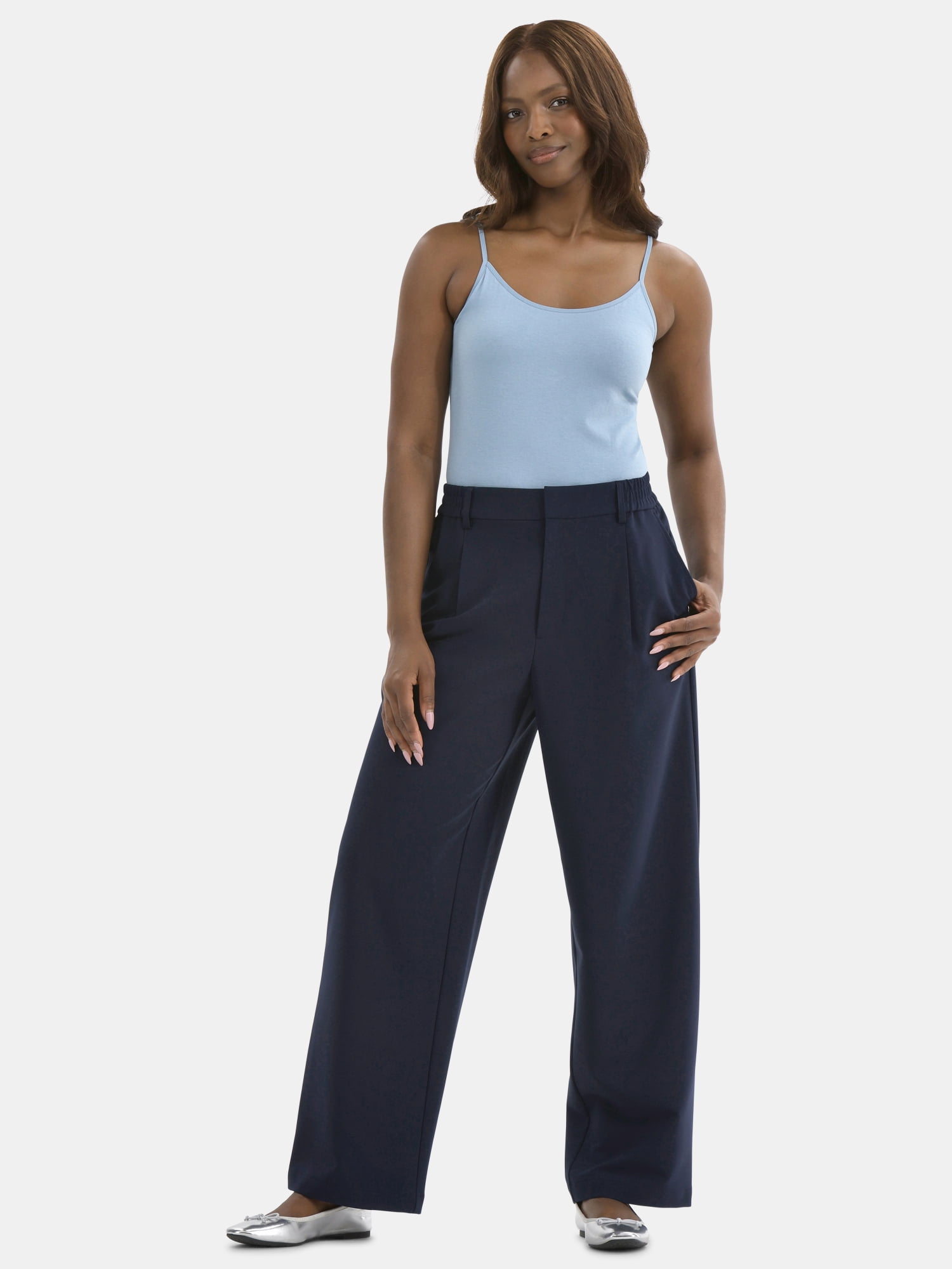 Time and Tru Women's Slouchy Tailored Pant