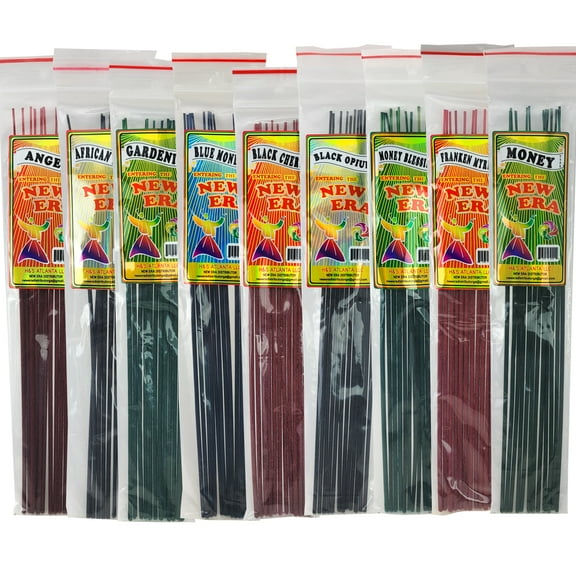 New Era 11" Long Burning Incense - 10 Assorted Scents - 12 Sticks Each