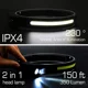 thumbnail image 3 of Linterna frontal LED con todas las perspectivas, iluminación de inducción de 230 °, 350 lúmenes, luces frontales livianas, lámpara frontal recargable tipo C resistente a la intemperie para faros exteriores con sensor JM, 3 of 5