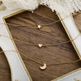 thumbnail image 6 of D-GROEE 5PCS Multilayer Necklace 3 Tier Pendant Alloy Anti-rust Star Shape Long Chain Women Accessories, 6 of 7