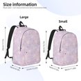 thumbnail image 2 of Wukai Shells Pearl Durable Canvas Laptop Backpack,Adjustable Shoulder Straps,Water-Resistant,Large Capacity,Stylish Design, Fits 15-17in Laptops,Unisex for School,Office,Travel-Small, 2 of 5