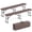 Coffee, variant on Costway 6 FT Plastic Folding Bench, Portable Indoor Outdoor Bench with Carrying Handle Brown