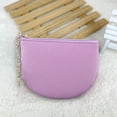 thumbnail image 5 of Monedero pequeño con llavero y cremallera de cuero, monedero pequeño, morado:;:;, 5 of 5