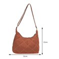 thumbnail image 3 of Bolsa bandolera acolchado ligero de embrague femenino de moda para mujer (marrón) Ehuebsd Para Estrenar, 3 of 9