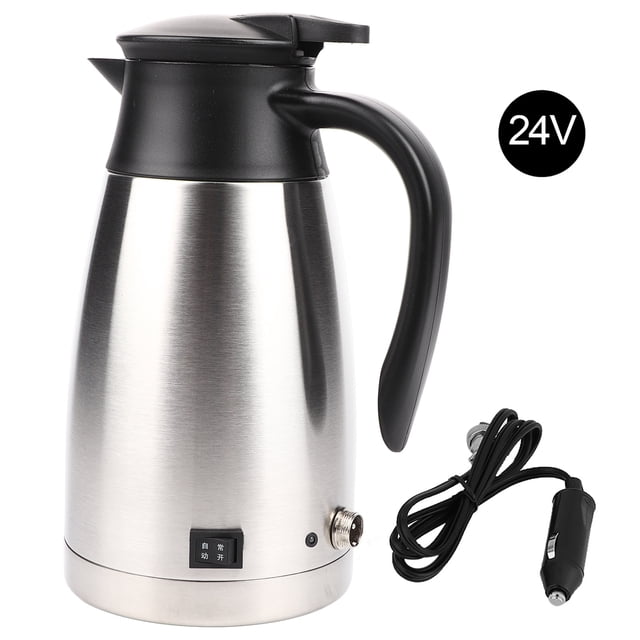 Oubit Electric Kettle,24V 1000ml Car Electric Auto Shut Off Water Heating Pot Car Electric Kettle Time-Tested Durability