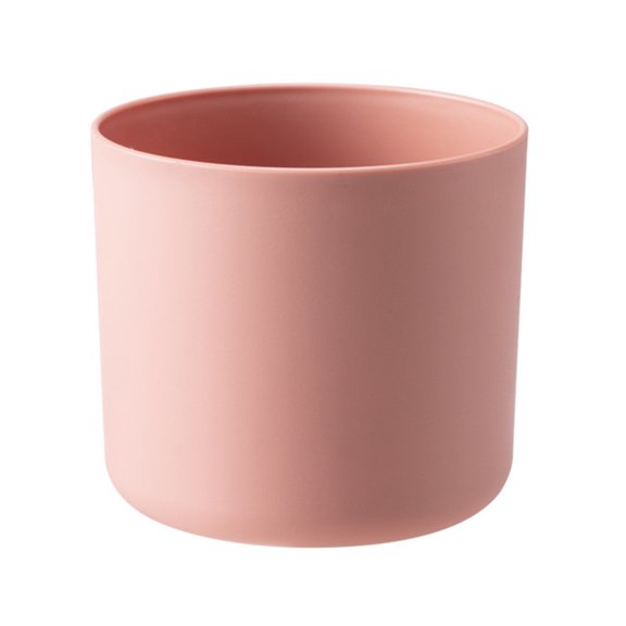SUSUchens Flower Pot Modern Elegant Solid Color Heavy Duty Drainage Holes Desktop Indoor Outdoor Plant Vegetable Herb Succulent Planter Pot Gardening Supplies (Pink)