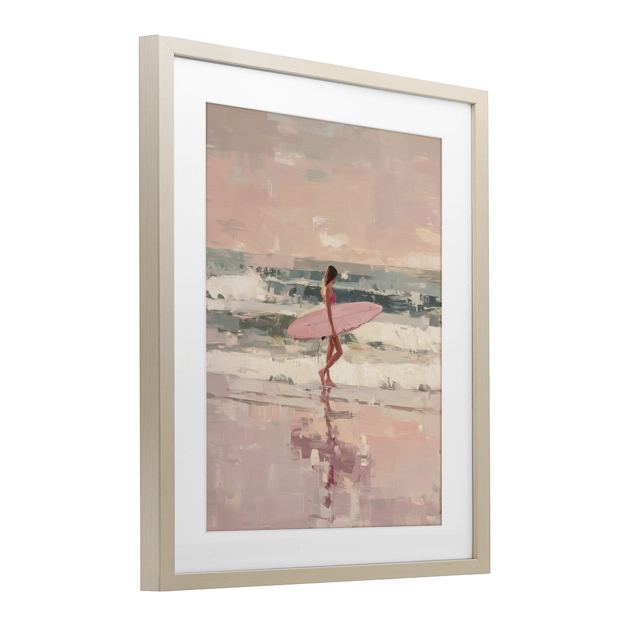 Stupell Industries Rider Of The Waves Birch Framed Print Under Glass, design by Svetlana Aleynikova