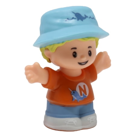 Replacement Part for Collectible Fisher-Price Little People Alphabet Fun Zoo Safari Farm Playset JGR92 - Replacement Letter N Little Boy Eddie Figure with Narwhal on Shirt
