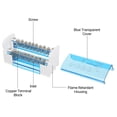 thumbnail image 2 of Mistaha 2-Layer Single Phase Terminal Junction Box 211 Copper Neutral Line Box with Clear Cover Din Rail Mount Distribution Box Circuit Protection Box White+Blue JH8211, 2 of 7