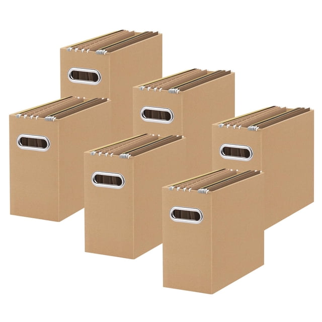 Organizador de archivos Oterri, paquete de 6 unidades, caja plegable tamaño carta