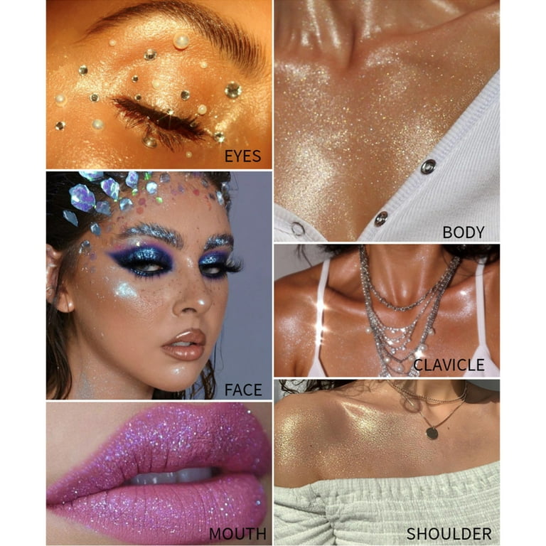 acceleration fornærme bunke Shiny Glitter Powder Long-Lasting Body Shimmery Powder for Prom Festival Rave  Makeup - Walmart.com