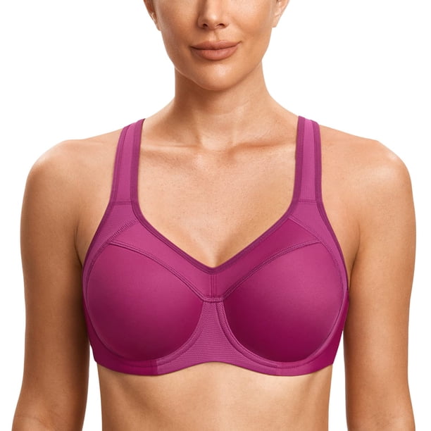 Sostén Deportivo SYROKAN con Espalda Racerback y Aros para Alto Impacto Talla 34B