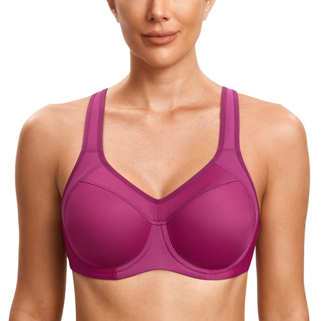 Sostén Deportivo SYROKAN con Espalda Racerback y Aros para Alto Impacto Talla 34B