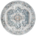 thumbnail image 2 of SAFAVIEH Baltimore Tamara Medallion Polyester Machine Washable Area Rug, Light Gray/Blue, 6'7" x 6'7" Round, 2 of 11