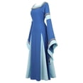 thumbnail image 4 of Famajia Costume Médiéval Renaissance pour Femmes Robe Longue Vintage Rétro Cosplay Bleu Très Petit, 4 of 4