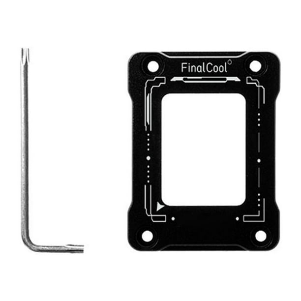 Hebilla correctora de flexión de CPU FinalCool para LGA1700-BCF Intel Gen 12 (negro)