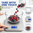 thumbnail image 3 of Digital Kitchen Scale, 5000g/1g High Precision Food Scale, Stainless Steel Digital Cooking Scale with Tare Function & Unit Conversion, LCD Display Electronic Scale for Baking, Cooking, Meal Prep, 3 of 7