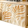 thumbnail image 2 of Orange Beige Abstract Cabinet Curtain 35"Wx35"L, Dustproof Under Sink Skirt with Self Adhesive Tape, Modern Ombre Vintage Art Cabinet Curtain Cover for Kitchen Sink, Bathroom Vanity, Laundry Room, 2 of 9