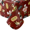 thumbnail image 5 of Italian Red Bistro Chef 60 x 84 inch Rectangle Vinyl Tablecloth with Flannel Backing for Party Dining, 5 of 8