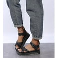 thumbnail image 2 of Summer Womens Chunky Sandals Thick Sole Strappy Flatforms Shoes, 2 of 5