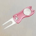 thumbnail image 2 of Golf Repair Tool with Button Marker, Lightweight, Portable, Pink, 2 of 8