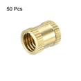 thumbnail image 3 of Unique Bargains M8 x 12mm(L) x 10mm(OD) Female Thread Brass Knurled Threaded Insert Embedment Nuts, 50 Pcs, 3 of 3